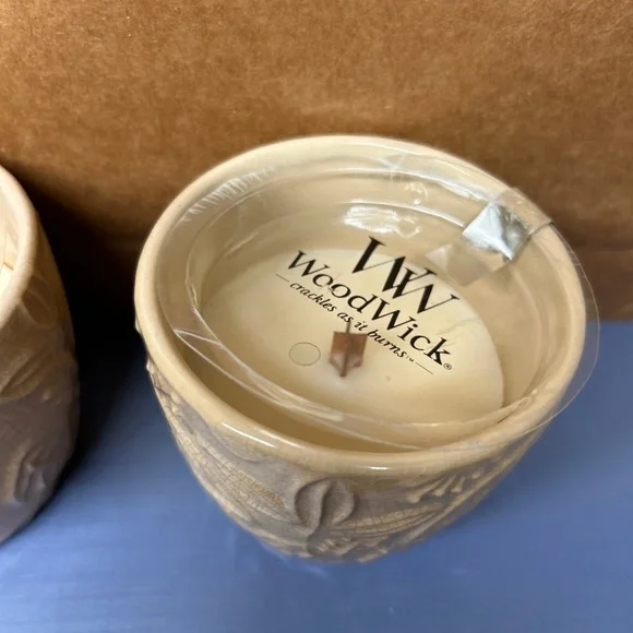 WoodWick HARVEST TIME LEAF COLLECTION Candle 2pc set - NWT - Picture 5 of 8